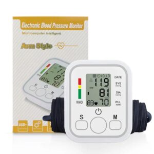 Digital Blood Pressure Monitor – Fully Automatic Upper Arm BP Machine with Heart Rate Detection, Accurate Readings, Home Health Device