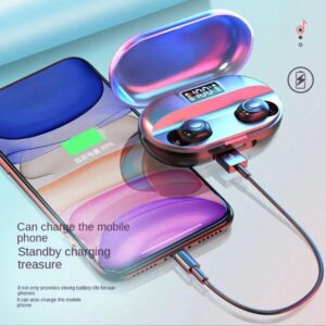 T2 TWS Wireless Bluetooth Headset – Stereo Earbuds with Mic, Touch Control & Long Battery Life